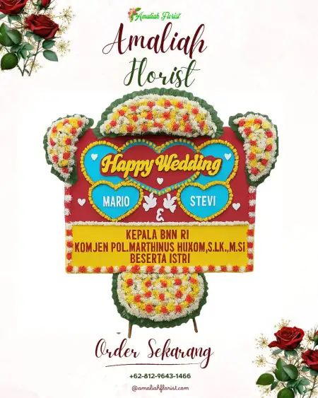Papan Bunga Pernikahan Megeri